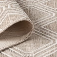 thumbnail image 4 of NICOLE MILLER NEW YORK Corin Diamond Indoor Outdoor Area Rug, UV Fade Resistant, Low Pile, Taupe/Cream, 7'10"x10'2", 4 of 7