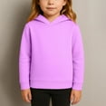 thumbnail image 2 of GiLiling Oversized Hoodie for Girls, Fall Fashion Versatile Plain Hooded Sweatshirt, Casual Comfy Long Sleeve Pullover Top (Purple, 3-4 Years), 2 of 5