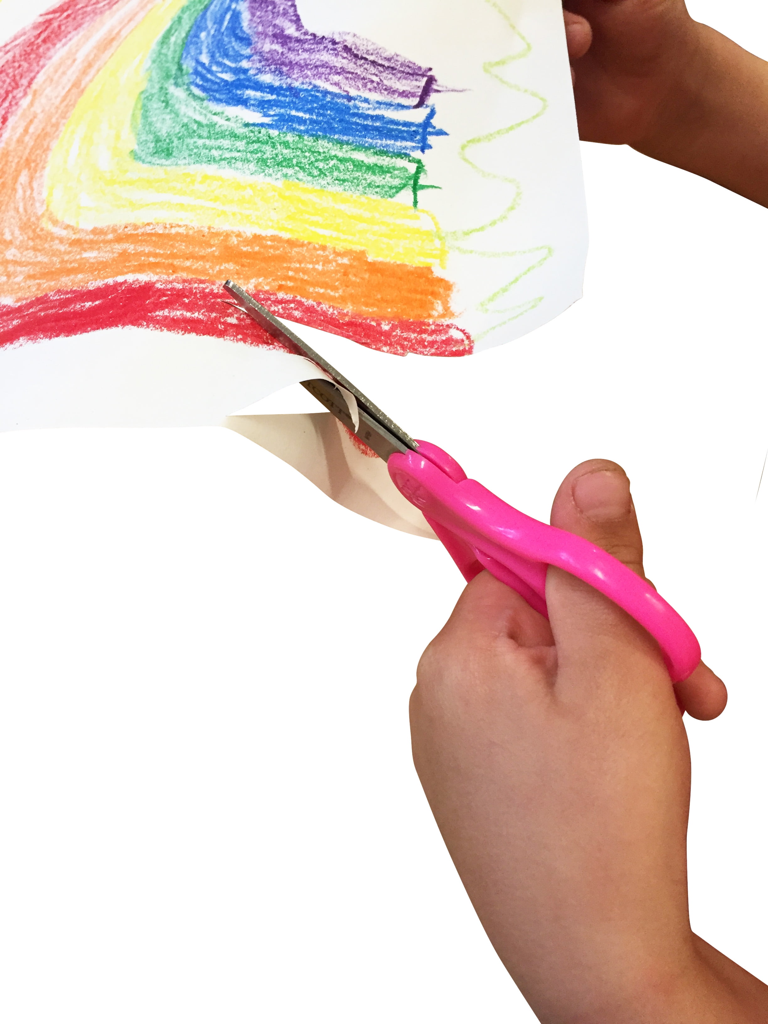 Wescott Ergo Jr Kid Student Scissors Pointed Tip Blue Pink Teacher School  Craft