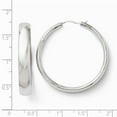 thumbnail image 2 of White Sterling Silver Earring Hoop Women'S 38 mm 33, 2 of 2