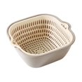 thumbnail image 2 of XWSHYW Utensilios y Gadgets de Cocina. Cesta de Drenaje para Lavabo de Lavado de Verduras de Doble Capa, Cesta de Drenaje para El Hogar, Sala de Estar, Platos de Frutas, Cesta de Drenaje de Cocina Gr, 2 of 3
