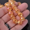 thumbnail image 4 of U8MO 12mm 10pcs Round Faceted Ball Crystal Glass Charm Spacer Loose Beads DIY Craft-#4 Gold Rose, 4 of 4