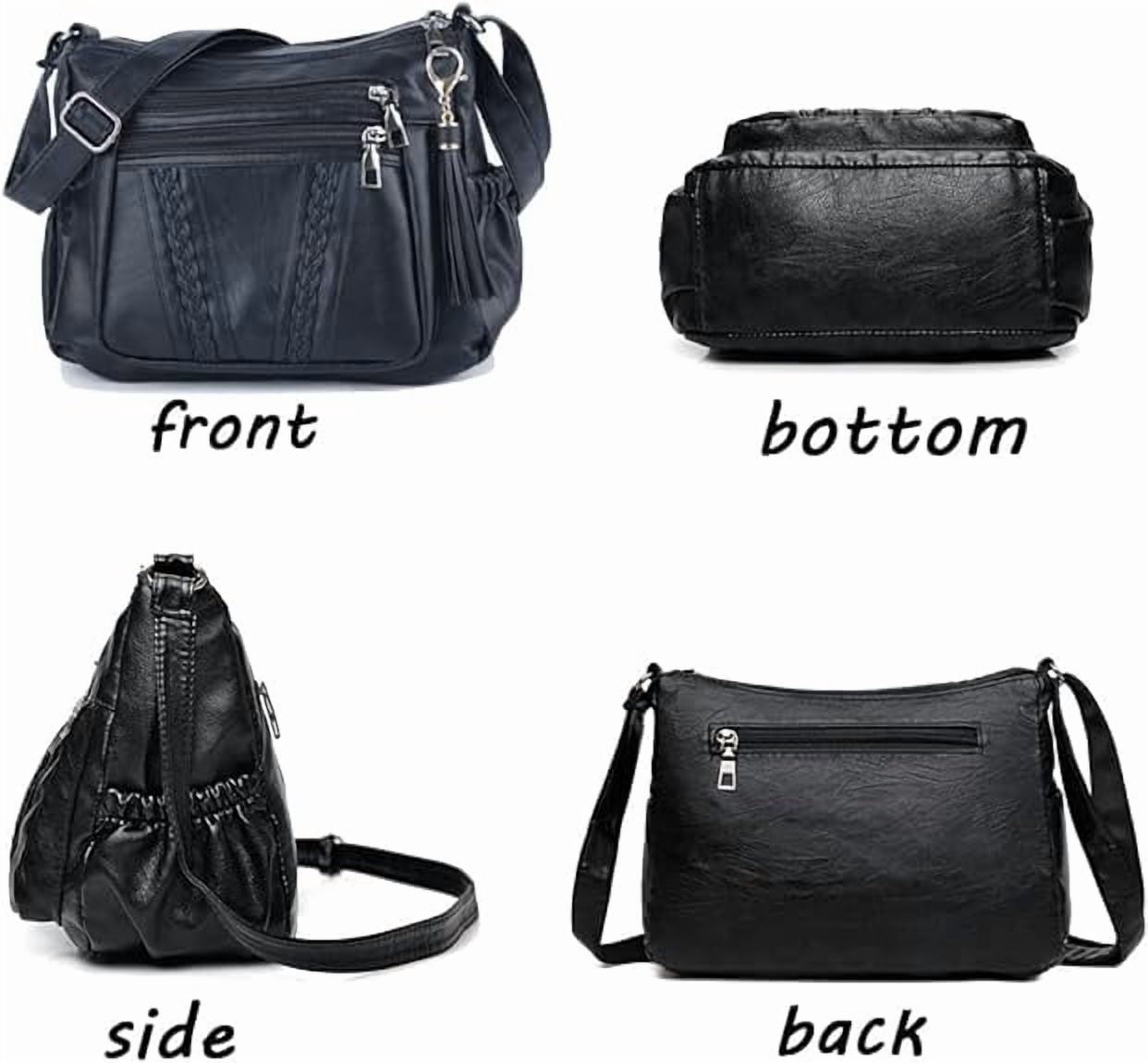 Verstarlin Crossbody Bags For Women Pocketbooks Soft PU Leather Purses and Handbags Multi Pocket Shoulder Bag