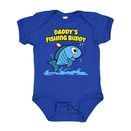 

Inktastic Daddy s Fishing Buddy (blue) Gift Baby Boy or Baby Girl Bodysuit