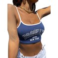 thumbnail image 3 of VISgogo Camisola corta de verano para mujer, tirantes finos con estampado de letras, camisetas sin mangas recortadas ajustadas, ropa interior femenina VISgogo  moda, 3 of 6