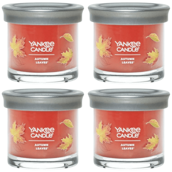 Yankee Candle Small Tumbler Scented Single Wick Jar Candle, Autumn Leaves, 4.3 oz (Pack of 4)