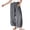 Gray, variant on Womens Lightweight Cotton Linen Harem Pants Smocked High Waisted Loose Casual Business Trousers with Pockets