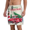 thumbnail image 2 of Kll Merry Christmas 1 Men'S Casual Summer Beach Shorts Hawaiian Shorts With Pockets-Medium, 2 of 9