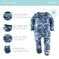 thumbnail image 4 of The Peanutshell Baby Sleep n Play Footed Pajamas for Boys, Blue Camo, 3-Pack, 0-3 Months, 4 of 6
