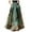 Green, variant on Womens Vintage Maxi Skirts Retro Patchwork High Waist Long Skirt Elastic A-Line Dress Casual Skirt Green XXL