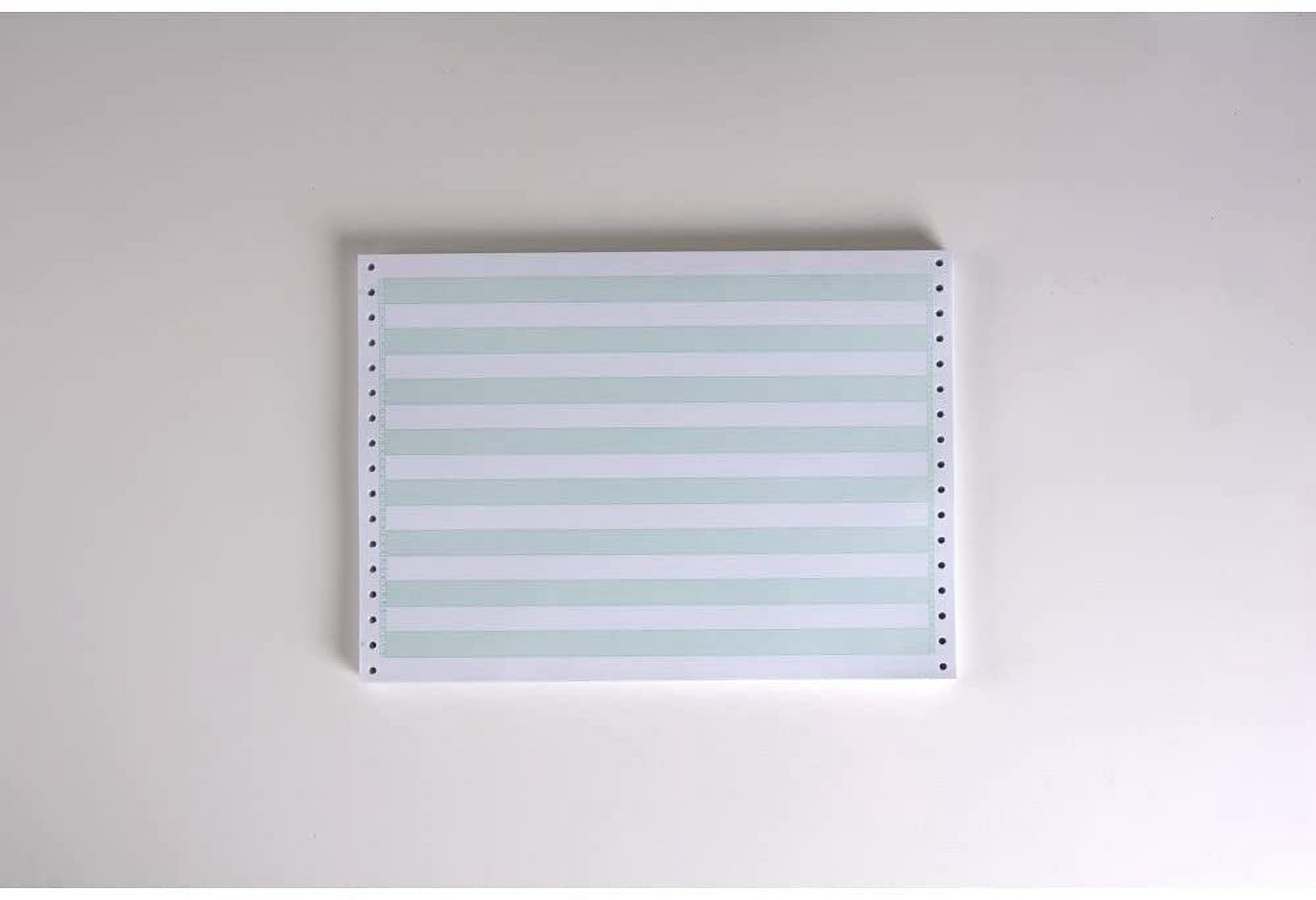 11-3/4" x 8-1/2" W x H Continuous 20# Computer Paper, 1/2" Green Bar Carton of 2700