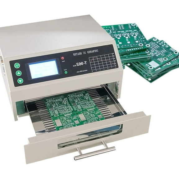 Desktop Reflow Oven, 800W Soldering Station, Infrared Welding Machine, PCB Reflow Soldering Rework Station, Soldering Heating Mahcine