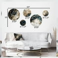 thumbnail image 4 of Designart "Marbled Dreamscape Blue and Beige I" Modern Geometric Metal Wall Art Set of 5 Piece, 4 of 5