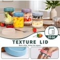 thumbnail image 2 of 6 Pack Overnight Oats Containers with Lids, 16oz Wide Mouth Mason Jars, Suger Bowls, Glass Food Containers with Airtight Lids for Overnight Oats Jars for Yogurt, Meal Prep, Chia Pudding, 2 of 3