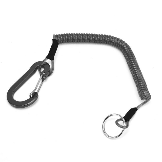 Porte-clés Bobine à Ressort, Outil de Pêche Lanière Élastique pour Atelier pour Maison Rouge, Noir, Bleu