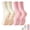 Polka Dot Beige + Pink - 2 Pack, variant on 2 Pairs Pilates Grip Socks for Women, Mid-Calf Polka Dot Ruffle Cuff, Non-Slip Yoga Socks with Gift Bag,US Size 5-10