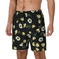 thumbnail image 2 of Daiia Daisy Mens Swim Trunks Swim Shorts Quick Dry Swim Shorts with Mesh Lining Pockets-Large, 2 of 9