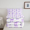 thumbnail image 5 of Homewish Cute Dog Paws Queen Comforter Set,Heart Bowknot Comforter Sets Queen,Purple,Reversible,3-Piece,1 Comforter and 2 Pillowcases, 5 of 7