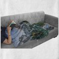 thumbnail image 6 of Nature Soft Flannel Fleece Blanket, Autumn Landscape with Faded Trees and Mountains Pure Reflection in Water Dream Photo, Cozy Plush for Indoor and Outdoor Use, 50" x 70", Green Grey, by Ambesonne, 6 of 6