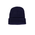 thumbnail image 1 of Flmtop Men Women Solid Color Warm Woolen Knitted Cap Fluorescent Cuffed Beanie Hat, 1 of 10
