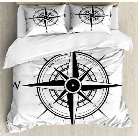 Compass Duvet Cover Set Primitive Navigation Technology On The