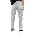 thumbnail image 2 of Men's Army Utility Pants Strapping Push Buckle Slim Taper Fit Cargo Pants (White, 38x32), 2 of 5