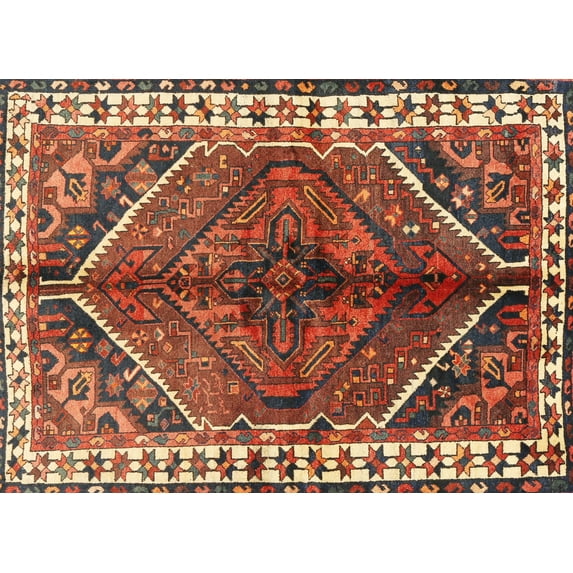 Ahgly Company Machine Washable Indoor Rectangle Traditional Tomato Red Area Rugs, 2' x 3'