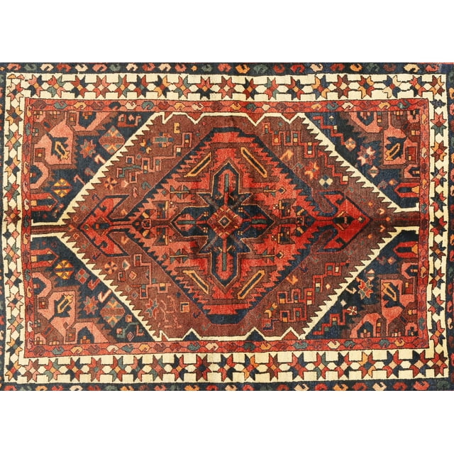 Ahgly Company Tapis Rectangulaire Traditionnel Lavable en Machine Rouge Tomate, 6 Pieds x 9 Pieds