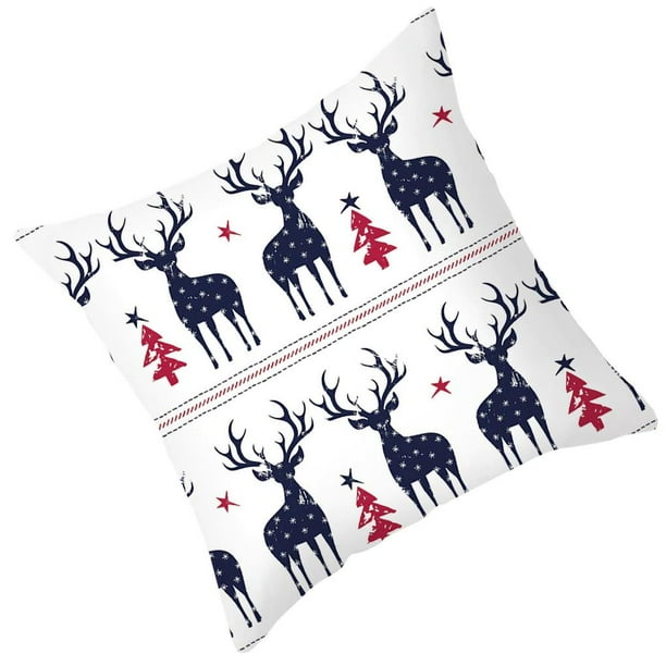Wosthever 1 funda de almohada, decoración navideña para el hogar, Reno, Papá Noel, funda de cojín de árbol, adorno navideño, regalo de Navidad 2020, Decoración del hogar #5 Wosthever HA000414-05B