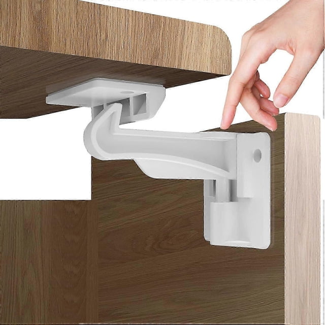 12 Pack Child Proofing Cabinet Locks White,Baby Safety Latches with Strong Adhesive,Baby Proof Latch Lock for Kitchen Cabinets Cupboards Drawers Doo
