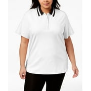 Calvin Klein Performance Plus Size Polo White 3X