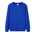 thumbnail image 4 of Fiaer,Women's Oversized Long Sleeve Crew Neck Loose Fit Casual Solid Sweatshirts Trendy Cozy Breathable Pullovers Blue XS, 4 of 4