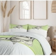 thumbnail image 6 of Ambesonne Sloth Duvet Cover Set, Idle Sloth Abstract Green, 2-Calking, Pistachio Green Black, 6 of 7