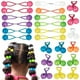 thumbnail image 1 of RV 12 pares de coleteros elásticos de doble bola, elásticos coloridos para el cabello con lindas bolas, gomas para el cabello para niñas (clásico), 1 of 5