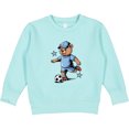 thumbnail image 2 of Inktastic Boys Soccer Bear Toddler Sweatshirt, 2 of 4