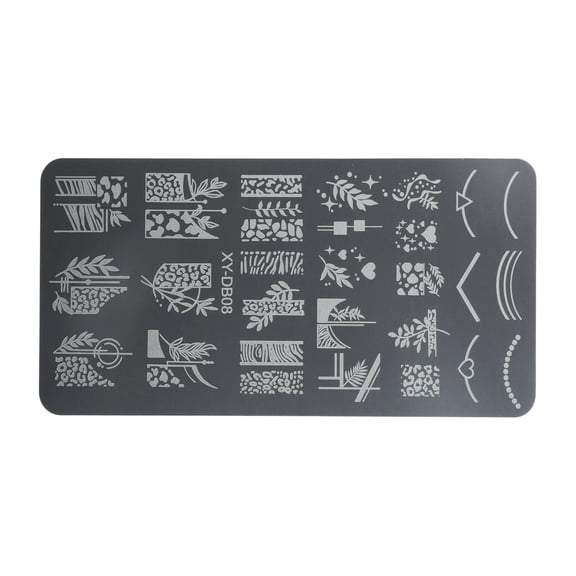 Unique Bargains 1 Pc Colorful Nail Art Stamp XY-DB08 Silver Tone