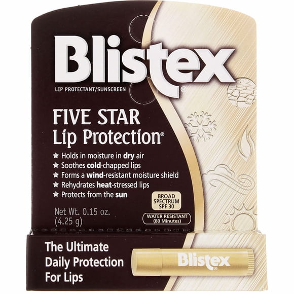 Bálsamo labial Blistex Five Star Lip Protection SPF 30, paquete de 5