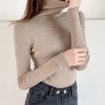 thumbnail image 1 of HELIAR Women Turtleneck Warm Sweater Long Sleeve Slim Pullovers Basic Jumper Solid Knitted Sweater For Women 2024 Autumn Winter, 1 of 5