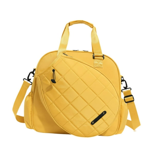 Bolsa de Pickleball, bolso de tenis con cremallera, mochila de bádminton, versátil, para bádminton Amarillo