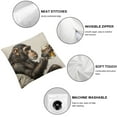 thumbnail image 4 of Nawypu  Gorilla Pillow Cover,Decorative Throw Pillow Monkey Sitting and Thoughtful Look A Glass of Beer Pillow Cases  Square Cushion Covers for Home Sofa Couch Brown 2pc, 4 of 6