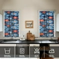 thumbnail image 2 of Paisley Design Kitchen Curtains - Vintage Tier Cafe Curtains for Bathroom Living RV Rod Pocket Window Drapes 36 Inch 2 Panels Set 28"x36" Window Treatment Tiers, 2 of 4