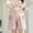 Pink, variant on SGFCWSX Women Maternity Shorts, Plus Size High Waist Solid Color Loose Fit Half Shorts Casual Pregnancy Pants Blue XXXXXL