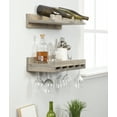 thumbnail image 3 of Rustic Luxe Tiered Wall Mounted Wine Rack and Stemware Holder Set, 3 of 3