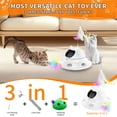 thumbnail image 2 of Juguete láser interactivo para gatos QUEOPFU 3 en 1 con 5 patrones láser, 2 of 9