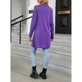 thumbnail image 4 of xiaxaixu Women's Spring Autumn Long Cardigan Solid Color Long Sleeve Open Front Cardigan Jacket, 4 of 9