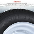 thumbnail image 4 of 5.30-12 6PR 2 Pack Trailer Tire with 12" Rim 5 Lug On 4.5" Load Range C, 4 of 6