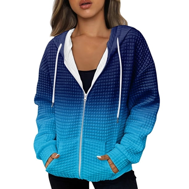Chaquetas y abrigos casuales con capucha de manga larga para mujer, blusas estampadas de moda, sudaderas de manga larga, bolsillos, abrigo con capucha, abrigo para mujer