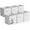 White, variant on Sorbus Fabric Storage Cubes - 6 Foldable Storage Bins for Organizing Pantry, Cubbies, Toy Box - Clothes Storage & Closet Organizer - 13 Inch Collapsible Cube Baskets for Shelves with Handle