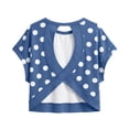 thumbnail image 5 of Kiijoy Girls Polka Dot Cutout Batwing Sleeve Crop Top Workout Tee Active T-Shirt, Sizes 11-12, 5 of 6