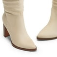 thumbnail image 3 of BURUDANI Women Slouchy Knee-High Suede Boots Pointed Toe, Chunky Block Heel, Side-Zip Pull-On Comfort, 3 of 6